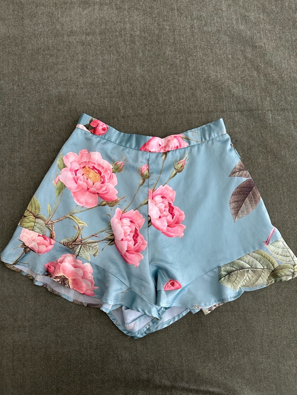 Charlie Holiday Women's High Waist Floral Shorts Blue Pink Size 4